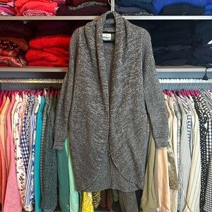 Cotton On gray and white long open front cardigan size XS